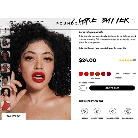 Pound Cake Red Velvet Cake Batter Creme Liquid Lipstick Longwear Moisturizing - Picture 2 of 12